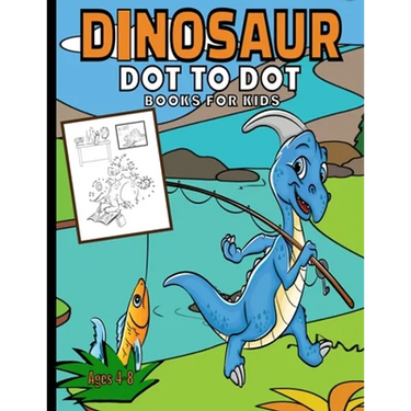 Dinosaur Dot To Dot Books For Kids: Activity Join The Dots Puzzle Book Ages 4-8