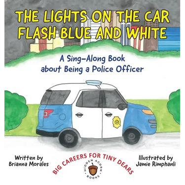 The Lights on the Car Flash Blue and White