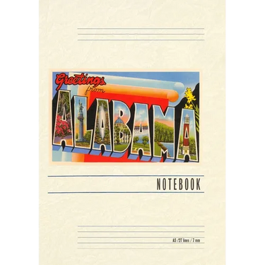 Vintage Lined Notebook Greetings from Alabama