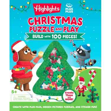 Christmas Puzzle and Play: Build with 100 Pieces!