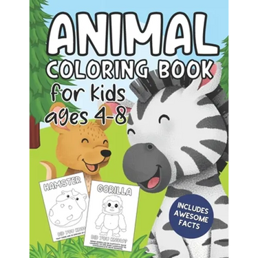 Animal Coloring Book for Kids Ages 4-8: Filled With Cute Animals and FUN Facts!