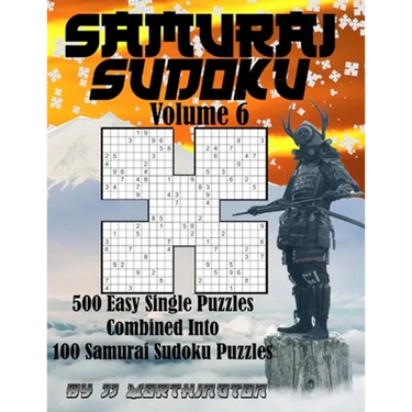 Sudoku Samurai Puzzles Large Print for Adults and Kids Very Easy and Easy Volume 6: 250 Very Easy and 250 Easy Individual Puzzles Combined Into 100 Sa