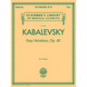 Easy Variations, Op. 40: Schirmer Library of Classics Volume 2059