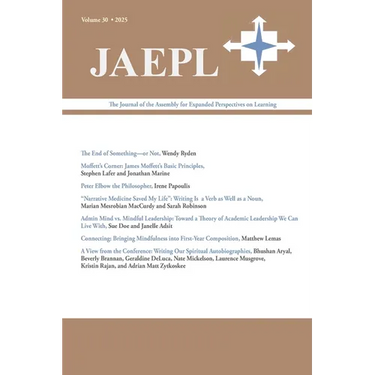 Jaepl 30 (2025): The Journal of the Assembly for Expanded Perspectives on Learning