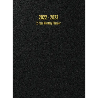 2022 - 2023 2-Year Monthly Planner: 24-Month Calendar (Black) - Large