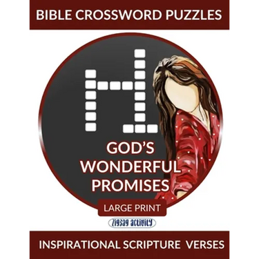 Bible Crossword Puzzles Large Print - God's Wonderful Promises - Inspirational Scripture Verses: Bible Puzzle Books