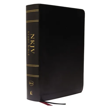 NKJV Study Bible, Leathersoft, Black, Full-Color, Thumb Indexed, Comfort Print: The Complete Resource for Studying God's Word