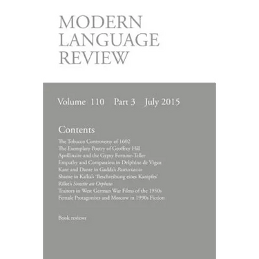 Modern Language Review (110: 3) July 2015