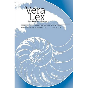 Vera Lex Vol 10: Journal of the International Natural Law Society