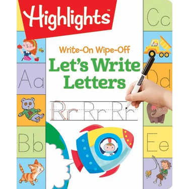 Write-On Wipe-Off Let's Write Letters: Handwriting Practice for Kids Learning to Write, Dry-Erase Lettering Workbook for Ages 3-6