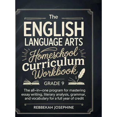 English Language Arts Homeschool Curriculum Workbook Grade 9: The All-in-One Program for Mastering Essay Writing, Literary Analysis, Grammar, and Voca