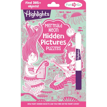 Mermaid Neon Hidden Pictures Puzzles