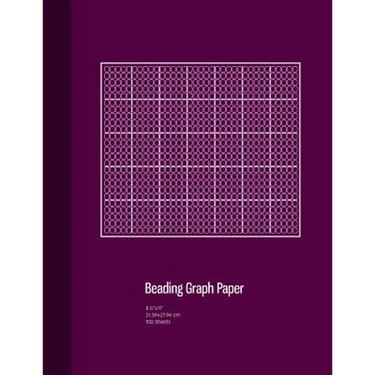 Beading Graph Paper: Peyote Stitch Graph Paper, Seed Beading Grid Paper, Beading on a Loom, 100 Sheets, Purple Cover (8.5"x11")