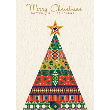 Merry Christmas Dotted Bullet Journal: Cheaper and More Useful than a Card! (Scandinavian Tree) Medium A5 - 5.83X8.27