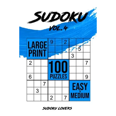 Sudoku Large Print: 100 Easy and Medium Puzzles