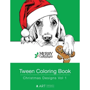 Tween Coloring Book: Christmas Designs Vol 1: Colouring Book for Teenagers, Young Adults, Boys, Girls, Ages 9-12, 13-16, Cute Arts & Craft Gift, Detai