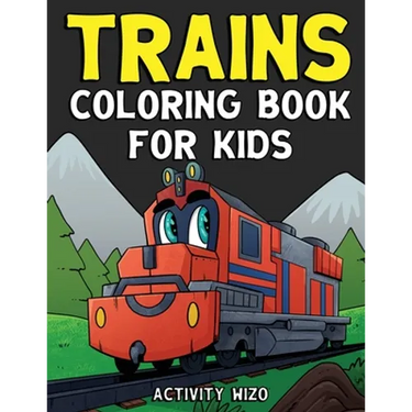 Trains Coloring Book For Kids