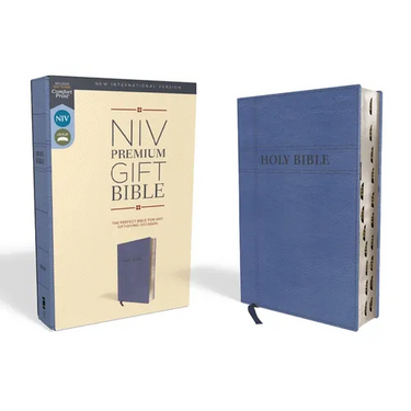 Niv, Premium Gift Bible, Leathersoft, Navy, Red Letter Edition, Indexed, Comfort Print
