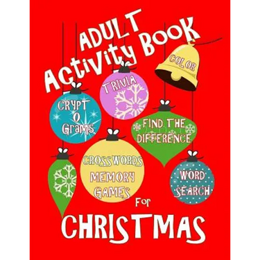 Adult Activity Book Christmas Activity Book for Adults: Large Print Christmas Word Search Cryptograms Crosswords Trivia Quiz and More