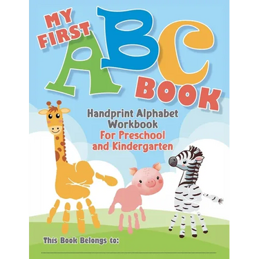 My First ABC Book. Handprint Alphabet Workbook For Preschool and Kindergarten