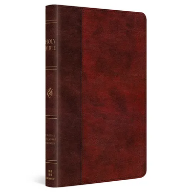 ESV Large Print Thinline Bible (Trutone, Burgundy/Red, Timeless Design)