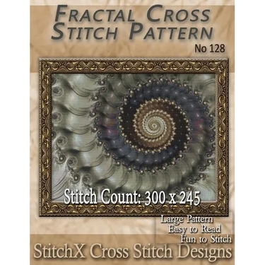 Fractal Cross Stitch Pattern - No. 128