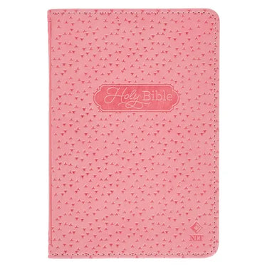 NLT New Testament with Psalms Keepsake Holy Bible for Baby Girls, New Living Translation, Pink