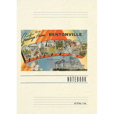 Vintage Lined Notebook Greetings from Bentonville