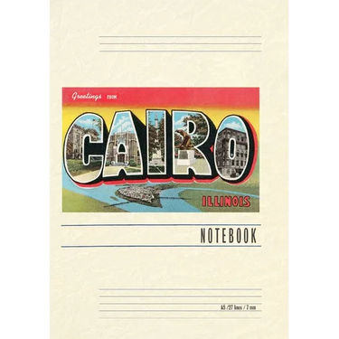 Vintage Lined Notebook Greetings from Cairo, Illinois
