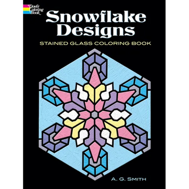Snowflake Designs Stained Glass Coloring Book