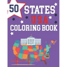 50 States USA Coloring Book: The 50 States Maps Of United States America Educational Coloring Book For Kids and Adults State Capitals Coloring Book Gr