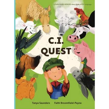 C.I. Quest: a tale of cochlear implants lost and found on the farm (the young farmer has hearing loss), told through rhyming verse packed with 'learni