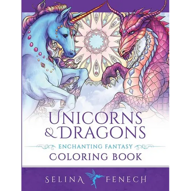 Unicorns and Dragons - Enchanting Fantasy Coloring Book