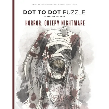 Horror: Creepy Nightmare - Dot to Dot Puzzle (Extreme Dot Puzzles with over 30000 dots): 40 Puzzles - Dot to Dot Books for Adu