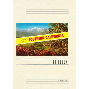Vintage Lined Notebook Greetings from Southern California
