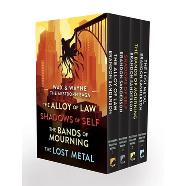 Wax and Wayne, the Mistborn Saga Boxed Set: Alloy of Law, Shadows of Self, Bands of Mourning, and the Lost Metal