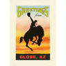 Vintage Lined Notebook Greetings from Globe