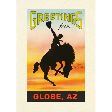 Vintage Lined Notebook Greetings from Globe