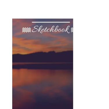 Personalized Sketchbook, Sunset, Lake, 120 Pages, (8.5x11)