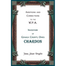 Additions and Corrections to the W.P.A. Inventory of Geauga County, Ohio: Chardon