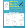 Mastering Essential Math Skills: Geometry Workbook ( Perimeter, Area and Volume for Middle/High School ) - kingschool