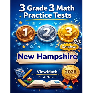 3 New Hampshire NH SAS Grade 3 Math Practice Tests: Full-Length Test Prep with Detailed Answer Explanations