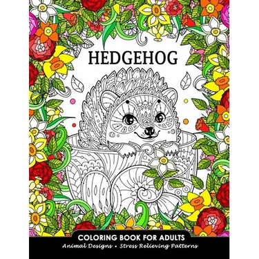 Hedgehog Coloring Book for Adults: Animal Adults Coloring Book