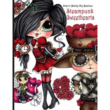 Sherri Baldy Steampunk Sweethearts My Besties Coloring Book