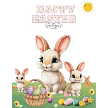 Happy Easter Coloring Book