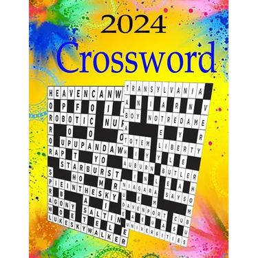 2024 Crossword Puzzle book: 100 Large Print Crossword Puzzles For Adults, Teens And Seniors With Solutions,