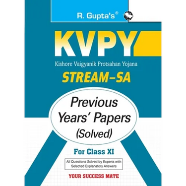 Kvpy: Stream-SA Examination for Class XI Previous Years' Papers (Solved)