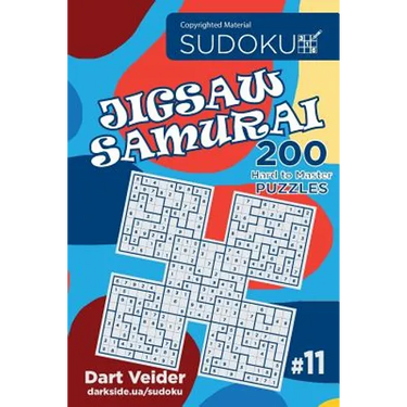 Sudoku Jigsaw Samurai - 200 Hard to Master Puzzles 9x9 (Volume 11)