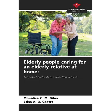 Elderly people caring for an elderly relative at home