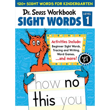 Dr. Seuss Sight Words Level 1 Workbook: A Sight Words Workbook for Kindergarten (120+ Words, Games & Puzzles, Activity Fun, and More)